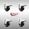Service Caster 3 Inch 316SS Soft Rubber Swivel Bolt Hole Caster Set with Lock Brake SCC SCC-SS316BHTTL20S314-SRS-4 - alternate 5